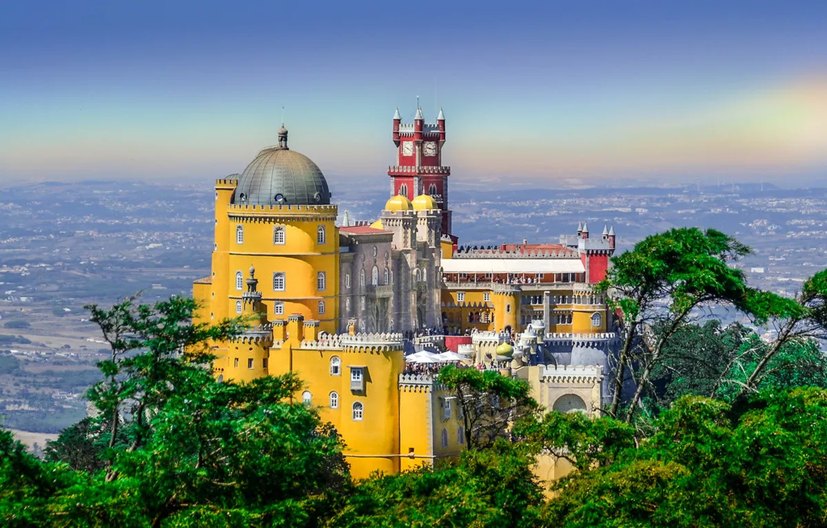 The colourful Pena Palace in Sintra, Portugal