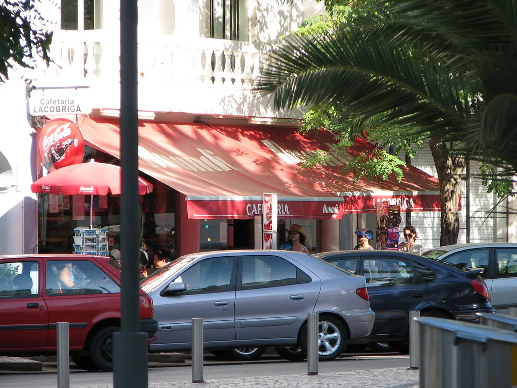 Specialty coffee at a Lagos café, Algarve, Portugal
