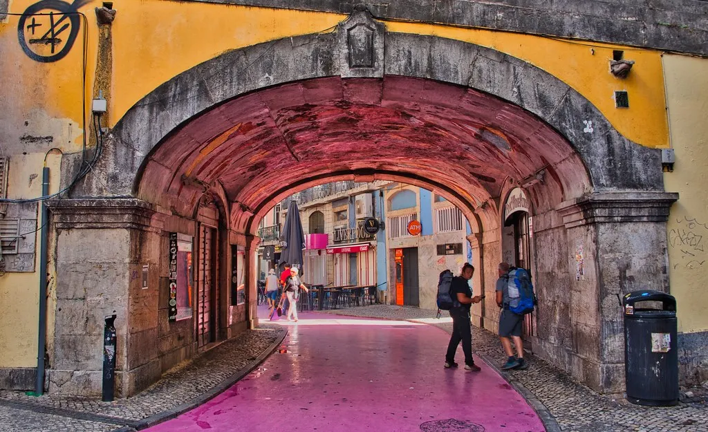 Rua Nova Carvalho in Lisbon, Portugal