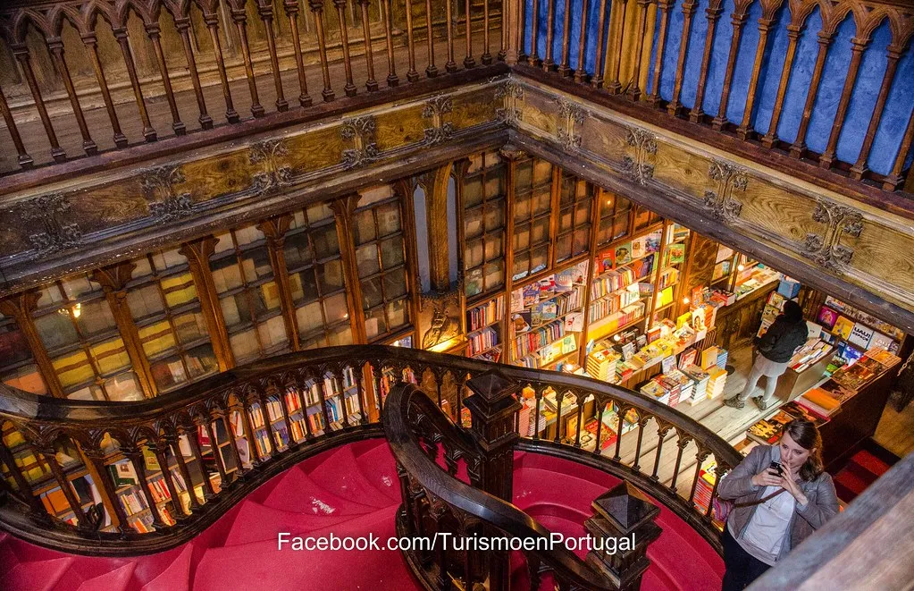 Inside Livraria Lello in Porto, Portugal