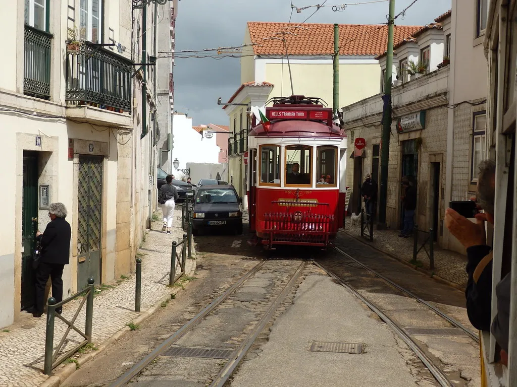Take Metro Tram in Lisbon, Portugal