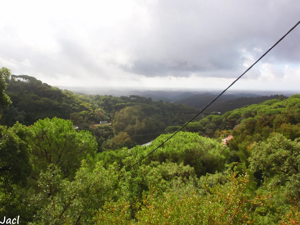 The wooded Serra de Monchique hills above the Algarve coast