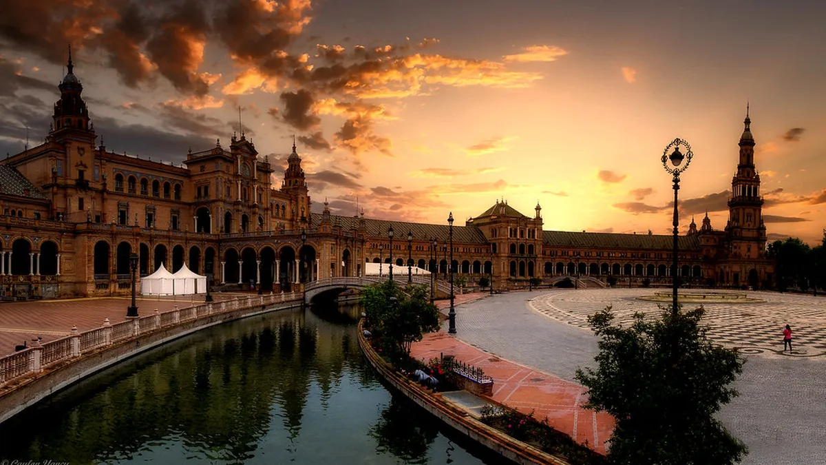 Plaza de España in Seville, Spain